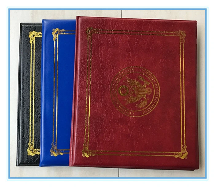 Custom Graduation Holder Velvet Paper Diploma Cover PU Leather Certificate Folder