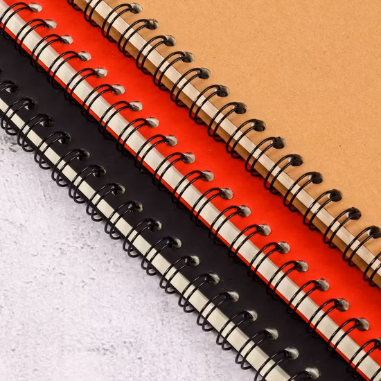 Caderno de couro personalizado impresso agenda planejador diário caderno com encadernação de anel de metal