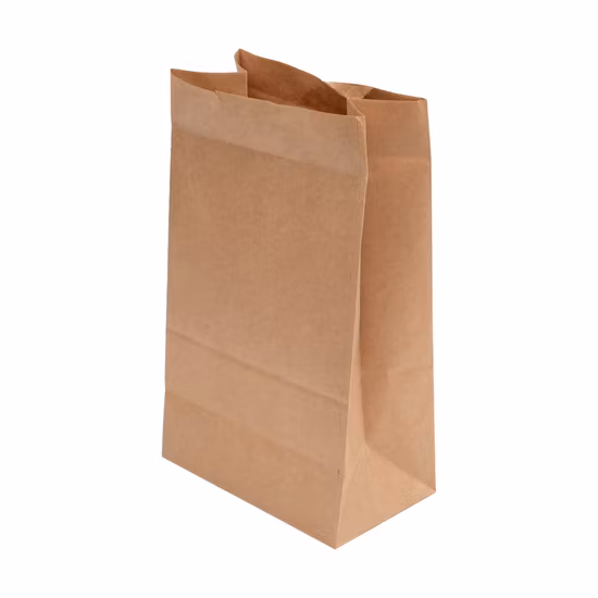 Amostra grátis da FDA / UE sob medida 100% reciclada, barata, papel Kraft, presente para restaurante, sacola de transporte para compras