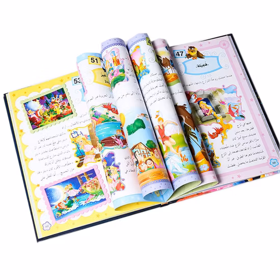 Serviço de impressão personalizado de livros de papelão para crianças, livro de capa dura de história infantil