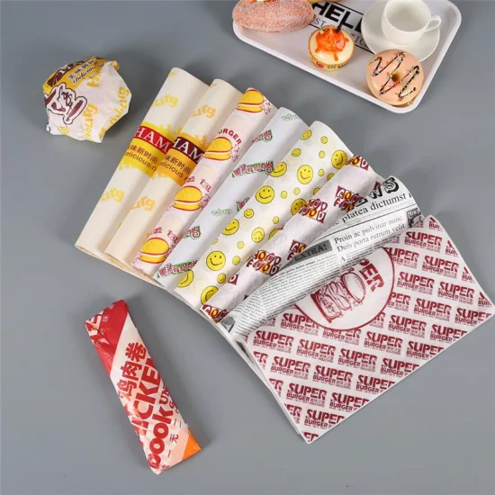 Saco para dispositivos dobráveis ​​de papel para alimentos Kebab Burger King Brown